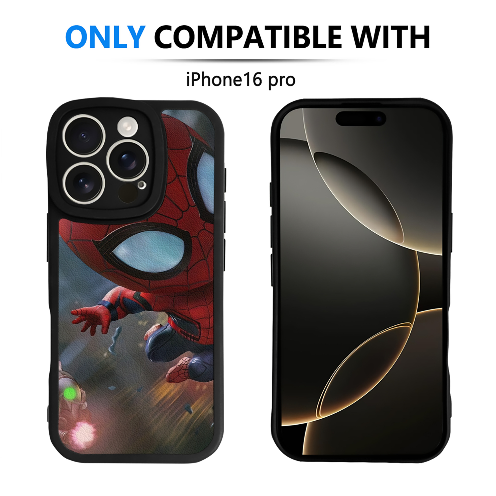 Spider Man スパイダーマン 【iPhone 16シリーズ対応】シリコンスマホケース（レザー調） 材質：シリコン